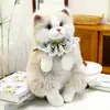 Mochila para Gato Transfronteriza Muñeco de Peluche, Juguete de Peluche de Gato Realista, Animal de Peluche, Regalo de Vacaciones para Niñas