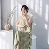 Novo Pijama de Seda e Algodão Muzhen Silk com Bojo para Mulheres, Estilo Fino de Verão, Algodão Artificial, Estampa de Desenho Animado, Tamanho Grande, Caimento Solto, Roupa de Casa
