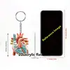 Chaveiro Acrílico Novo Criativo em Formato de Coração Transfronteiriço com Decoração de Casa Presente Pingente de Chaveiro para Mochila de Casal