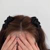 Pinza para el pelo de princesa con lazo negro tamaño pequeño para mujer, clip lateral para flequillo, accesorio para el cabello, celebridad de Internet, nuevo estilo 2024