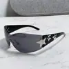 Gafas de Sol Sin Marco de Estrella de Cinco Puntas Estilo Nuevo para Mujer, Gafas de Pasarela Estilo Callejero, Gafas de Sol de Celebridad de Internet Y2K Moda Europea y Americana Chica Popular