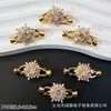 Pulsera Brazalete Collar Joyería de Copo de Nieve con Cierre de Cuentas DIY Corte Rosa Milenio Zirconia