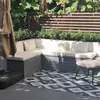 Cojín para Sofá de Exterior Esponja de Secado Rápido Cojín de Respaldo Cojín de Asiento Engrosado Endurecido Cabina de Patio Cojín de Asiento con Protección Solar