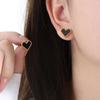 Colar com pingente de amor francês, pulseira, brincos de coração, contas de vidro, aço titânio, ouro 18k, joias temperamento que não desbotam para mulheres