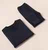 Yuyue Suéter de Cuello Redondo de Seda Ropa de Otoño y Traje de Pantalón Ropa Interior Térmica para Mujer con Forro Polar de Seda Gruesa Traje Base Engrosado