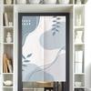 Nueva cortina decorativa para puerta con diseño de gato naranja, para baño, dormitorio, partición, cortina, barra telescópica sin perforaciones, fea media cortina de tela para puerta.