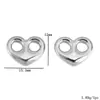 Conector de Corazón con Doble Agujero y Nariz de Cerdo Chapado en Oro de 18 Quilates Acero Inoxidable Material para Pulsera Collar Colgante Accesorios de Joyería
