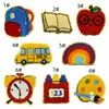 Nuevo Paño Bordado de Toalla Infantil de Dibujos Animados con Borde Dorado Parche de Bordado para Mochila Escolar Parche Accesorios para Ropa Adhesivo Listo para Enviar
