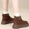 Botas de Nieve Cortas de Tobillo con Suela Gruesa Estilo Coreano Más Vendidas para Mujer 2026 Nuevas Llegadas de Invierno Botas de Algodón Grueso Calentitas para el Noreste para Mujer