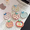 Pasador de Pelo de Manzana de Dibujos Animados de Color Sólido Combinación Perfecta Lunares Cuadros Lazo Flequillo Lindo Dulce Corazón de Niña Pin de Pato