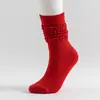 Em estoque Meias Amazon Femininas Cano Longo Outono e Inverno Espessadas terry Stouch socks Bolha Amontoada Meias para Panturrilha