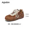 Zapatillas de Entrenamiento Retro Alemanas Aogushi Deng para Mujer 2026 Nuevo Otoño/Invierno Negras Casuales Zapatos de Forrest Gump Cómodos para Viajar Zapatos con Plataforma