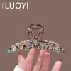 Presilha de Cabelo de Cristal de Novo Estilo Coreano e Japonês de Alta Qualidade para Mulheres, Tamanho Grande para Cabelos Espessos, Penteado de Coque, Acessório de Cabelo Tipo Pinça Tubarão