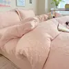 Categoria a Materno e Infantil Grau Inverno Leite Veludo Roupa de Cama Conjunto de Quatro Peças Veludo Coral Acolchoado Grosso Capa de Edredom Lençóis de Cama Flanela com Forro de Lã