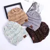Gorras de coleta de hilo de color de punto para damas europeas y americanas, gorra de cúpula de parte superior vacía al por mayor, gorra de lana tejida, venta directa