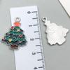 Mezcla de 20 gotas navideñas de aceite blanco K, aleación, accesorios de joyería DIY, Papá Noel, muñeco de nieve, campana, alce, pulsera colgante