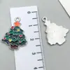 Set Mixto de 20 Esmalte Navideño Aleación K Blanca Accesorios para Joyería DIY: Amuletos para Pulsera de Papá Noel, Muñeco de Nieve, Campana, Reno