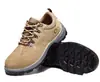 Zapatos de Protección Laboral de Suela Sólida Transpirables, Zapatos de Trabajo Antimpacto de Cuero de Microfibra, Resistentes al Desgaste, Ligeros, Zapatos de Seguridad Protectores, Zapatos Casuales