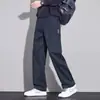 Novas calças casuais para homens 2026, calças retas largas da moda estilo americano, caimento simples, calças compridas versáteis, moda masculina