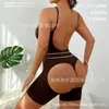 Ropa interior moldeadora de una pieza estilo boxer sin costuras transfronteriza europea y americana, más vendida, para yoga, postparto, levantamiento de glúteos, modelado corporal, compresión abdominal, sin espalda.