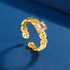 Venta Caliente de Tiktok Modelo de Beneficio Riqueza Instantánea Anillo Chapado en Plata para Mujeres Anillo Abierto Venta al por Mayor en Stock