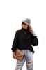 Amazon AliExpress roupas femininas transfronteiriças outono e inverno gola alta manga comprida top versátil cor sólida camiseta uso externo camisa de fundo
