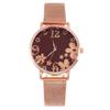 Comercio Exterior Popular Douyin Live Arte Flor Reloj de Pulsera para Mujer Reloj de Pulsera para Mujer Correa Milanesa Correa de Malla Reloj de Cuarzo Reloj de Pulsera para Mujer