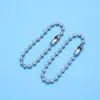 Cadena de Cuentas de Colores Pintada de 2.4 mm para Fabricante Accesorios para Joyería DIY Cadena de Cuentas Redondas Cadena para Etiquetas de Ropa Cadena para Joyería Cadena de Cuentas de Hierro