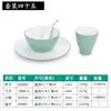 Juego de condimentos de melamina para restaurantes de hot pot, incluye cuatro piezas para uso comercial, apto para restaurantes y hoteles, consta de tazones, palillos, platos y vajilla de plástico que imita la porcelana