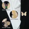 Broche de Mariposa de Nácar Amarillo Natural de Lujo Accesible de Gama Alta, Elegante y Exquisito Diseño de Nicho Pin de Ropa de Insecto Joyería