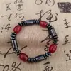 Pulseira de Obsidiana Pedra Negra Pulseira Magnética Joia Tiktok Xiaohongshu Celebridade da Internet Pulseira Transfronteiriça Popular Pedra de Ferro Negra