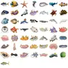 50 Adesivos Transparentes de Pet de Vida Marinha Japonesa Criativos Adesivos de Animais de Desenho Animado Transfronteiriços Adesivos para Notebook de Computador DIY