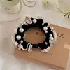 Elástico de Cabelo de Renda com Pérolas Estilo Coreano para Mulheres, Suave com o Cabelo, Corda para Rabo de Cavalo Baixo, Acessório de Cabelo de Alta Qualidade