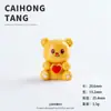 Série Loja de Sobremesas de Resina Urso Manteiga Desenho Animado Acessórios DIY Enfeites de Mesa Pequenos Pingentes Adereços para Vídeos Curtos