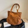 Bolsa de Tote de Pana Casual de Gran Capacidad para Mujer 2026 Nueva Versátil Retro Bolso de Hombro de Moda para Ropa de Trabajo y Clase