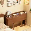Mesa infantil de madeira maciça nórdica integrada mesa de estudo em casa para aluno do ensino fundamental mesa de cabeceira para apartamento pequeno mesa de escrita mesa estreita montada na parede