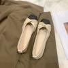 Sapatos Rasos de Designer Únicos para Mulheres, Primavera e Outono 2026 Mocassins de Bico Quadrado, Rasos, com Solado Macio, Sensação de Alto Padrão