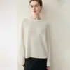 Moda otoño e invierno nueva para mujer 100% cachemira pura cálido y suave cuello redondo suéter de punto holgado agradable a la piel
