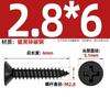 Tornillos Autoperforantes de Cabeza Plana Cruz Negra Endurecida Ka Tornillos Pequeños de Cabeza Avellanada M1M1.2M1.7M2M2.6M3M4Mm