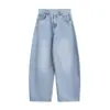Pantalones vaqueros rectos de pierna ancha y corte curvo estilo retro lavado japonés Rumeng para hombre, pantalones largos casuales de corte holgado, de moda para otoño