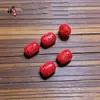 Acessórios de Cinábrio de Alto Teor, Areia Vermelha, Ano do Cavalo, Acessórios Culturais e Intelectuais, Pulseira de Contas, Contas Cilindricas, Materiais para Joias de Tecelagem DIY