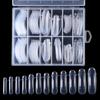 Molde para uñas de cristal Nail D Series, 120 piezas en caja, 15 tipos de escala con mango sin soporte de papel para pegamento de extensión rápida