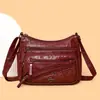 Bolso de Piel Suave para Mujer Bolso Cruzado 2026 Nuevo Versátil Bolso para Mamá de Mediana Edad Bolso de Hombro Gran Capacidad Elegante Bolso para Suegra