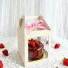 Caixa Grande para Bolo, Caixa Descartável para Bolo, Caixa para Embalar Bolo, Caixa para Bolo com Meia Janela, Caixa de Bolo de Luxo, Embalagem para Confeitaria
