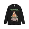 Playera de Manga Corta para Hombre Transfronteriza Estampado Anime Urbano Algodón Suelto Cuello Redondo Top Chaleco de Manga Corta para Hombre y Mujer