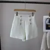 [Bizheng] Nueva Ropa de Mujer Estilo Coreano Otoño e Invierno 2025, Aroma Pequeño, Cintura Alta, Pantalones Cortos Ajustados, Pantalones de Bota Versátiles 5288