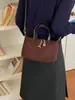 Bolso de mano de lona a rayas azul denim, bolso simple y versátil, bolso de hombro para mujer, bolso cruzado de moda de alta gama