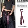 Corbata de Raya Estilo Universitario Cinturón Cadena de Cintura para Mujer 2025 Nuevo Estilo Bufanda Accesorios para la Cintura Bufanda de Seda Sexy