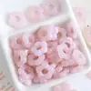Miçangas de Florzinhas Pequenas Coloridas em Gel Gradiente de Acrílico com Furos Retos Acessórios para Joias DIY Materiais para Miçangas Feitos à Mão