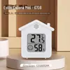 Medidor Digital de Temperatura e Umidade de Alta Precisão Quarto de Bebê Carro Mini Termômetro Despertador Magnético Display Digital Termômetro Ultrafino